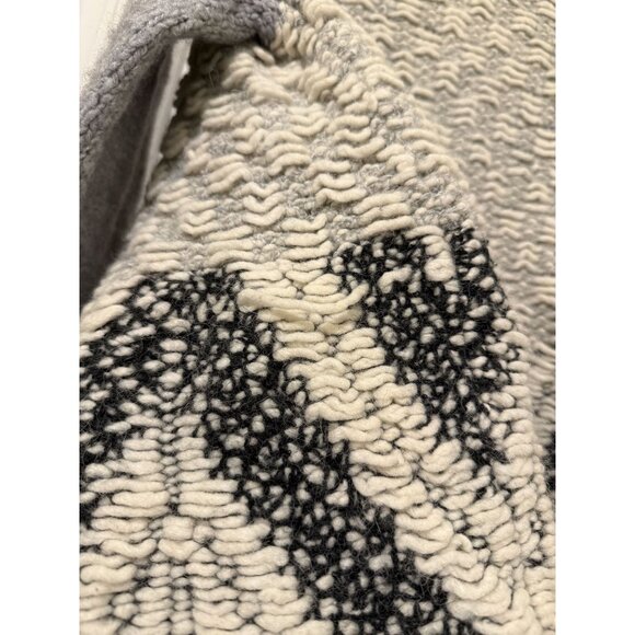 Anthropologie Moth Ambra Fringed Open Front Knit Cardigan Sweater Size Medium - Picture 7 of 7